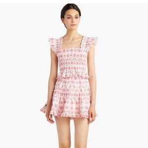 Hill House Pink and White Smocked Top & Skirt